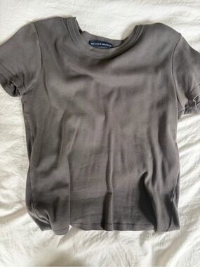 Brandy Melville Kids Gray Short Sleeve Crew Tee